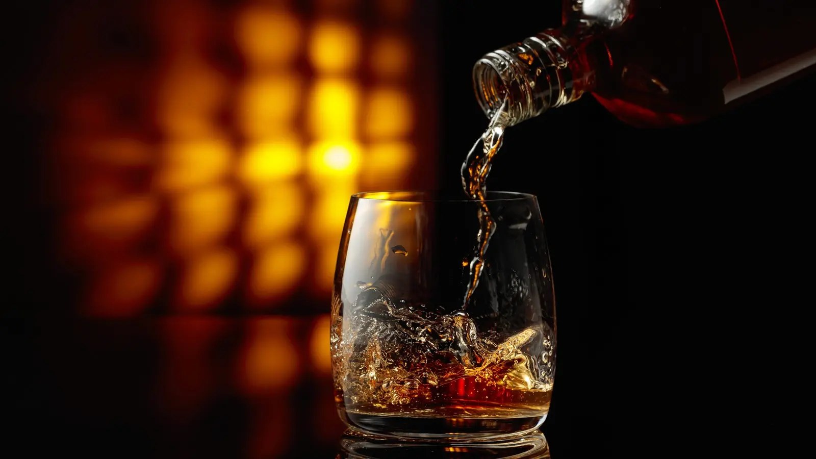 A glass of whiskey served neat